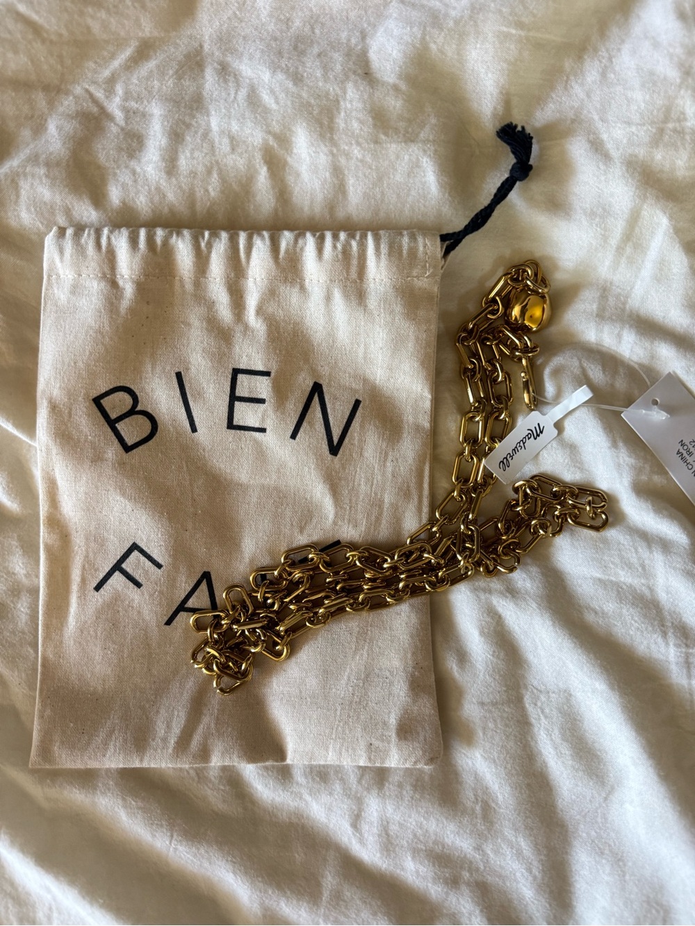 NWT Madewell Gold Chain Link Belt